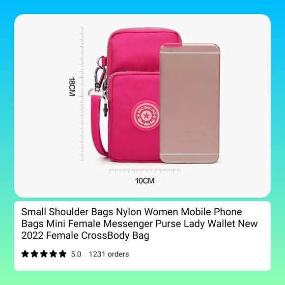 Brand new, black shoulder cross body purse, cell phone bag multiple pockets - Picture 4 of 6